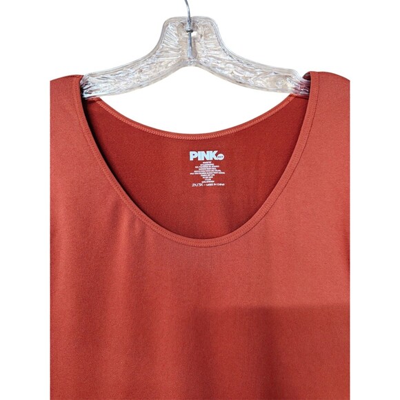 C205 Orange Scoop Neck Lounge Jumpsuit 2X-3X Skims Style Long Sleeve Romper NWT - Picture 4 of 4